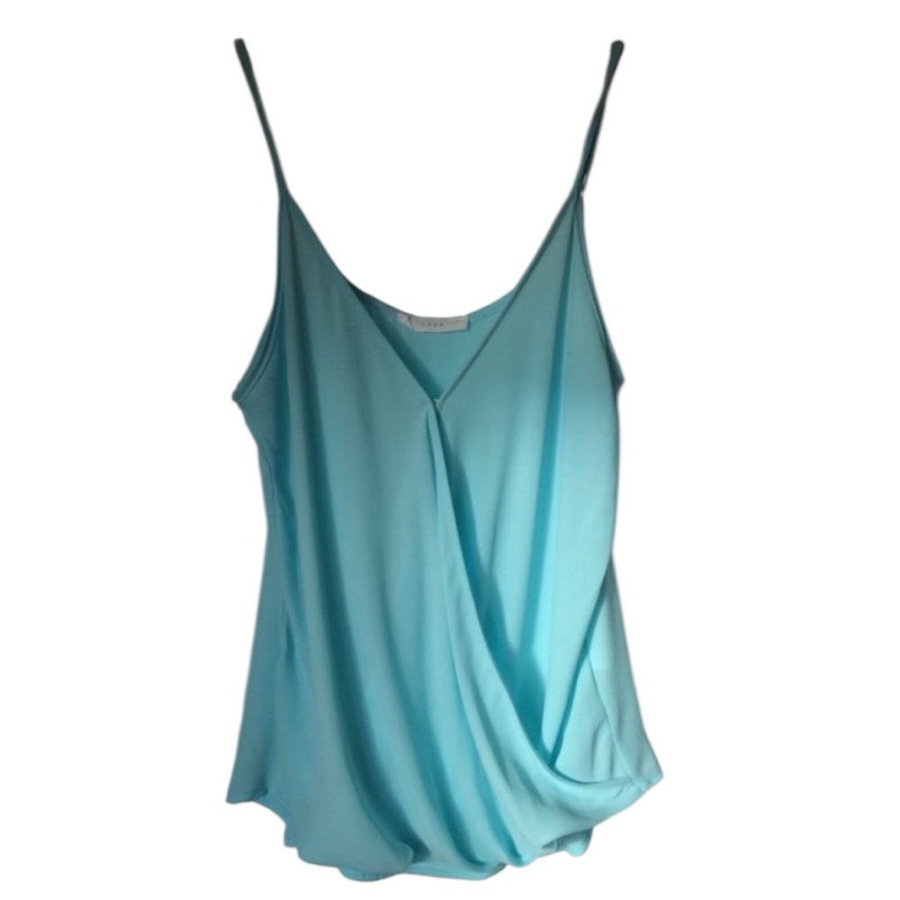 Lush Elegant Turquoise  Blue Women's Strappy Tank Top Small - Picture 2 of 3